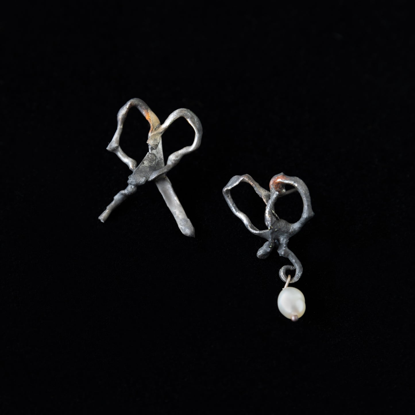 Pearl Heart Earrings