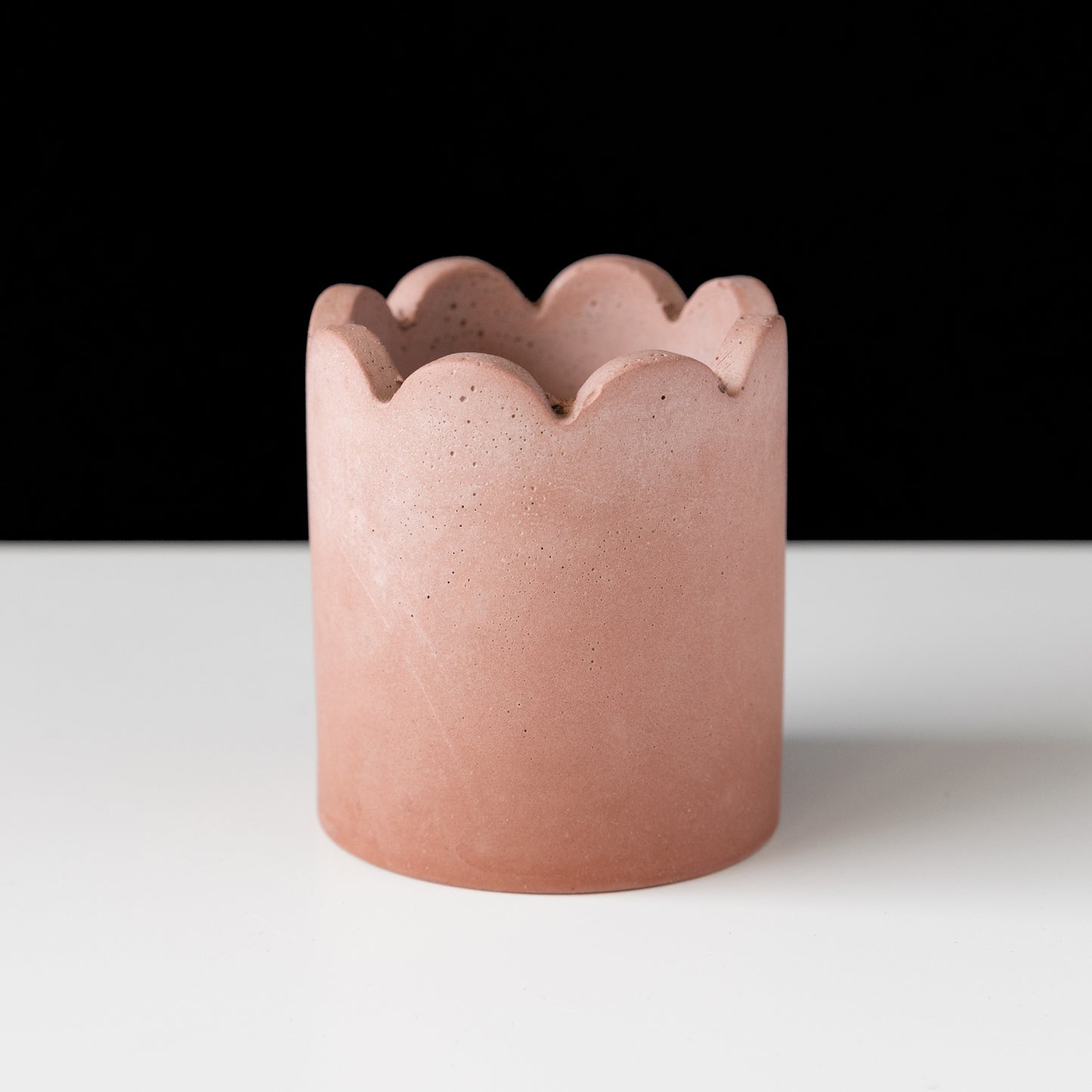 Peach Scallop Matchstick Holder