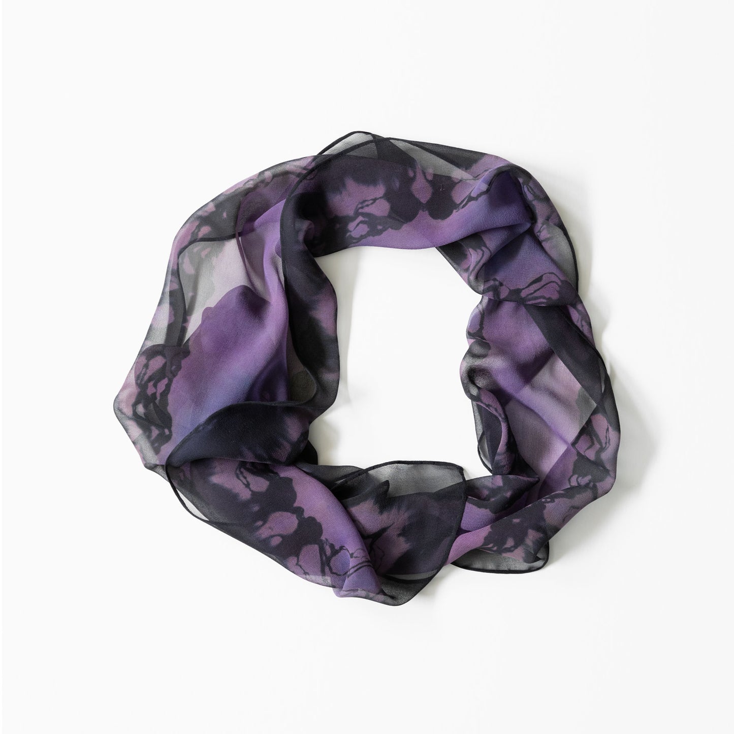 Purple Stripe Chiffon Scarf