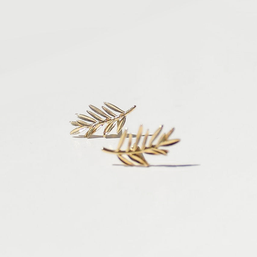 Olive branch earrings