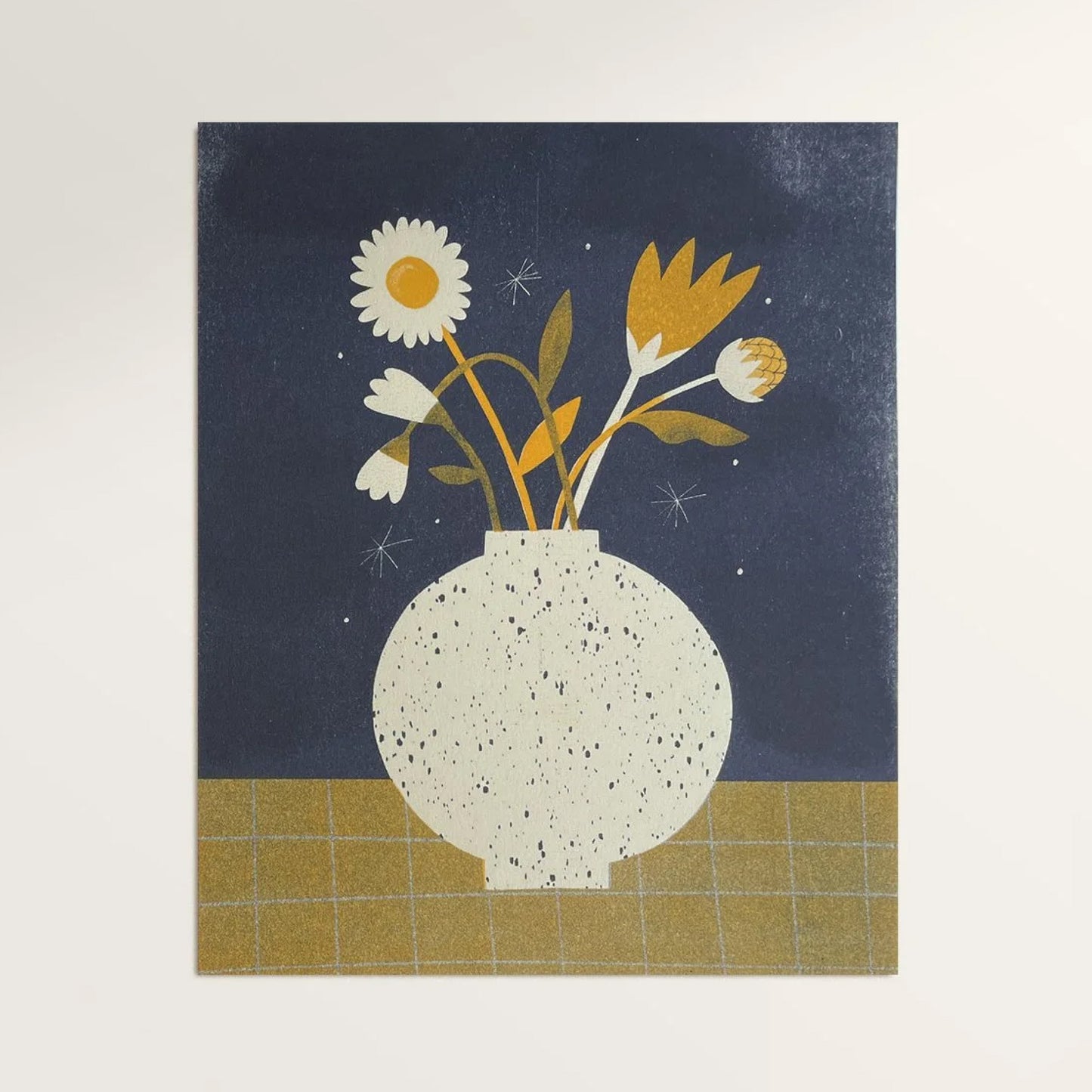Night Flowers Riso Print