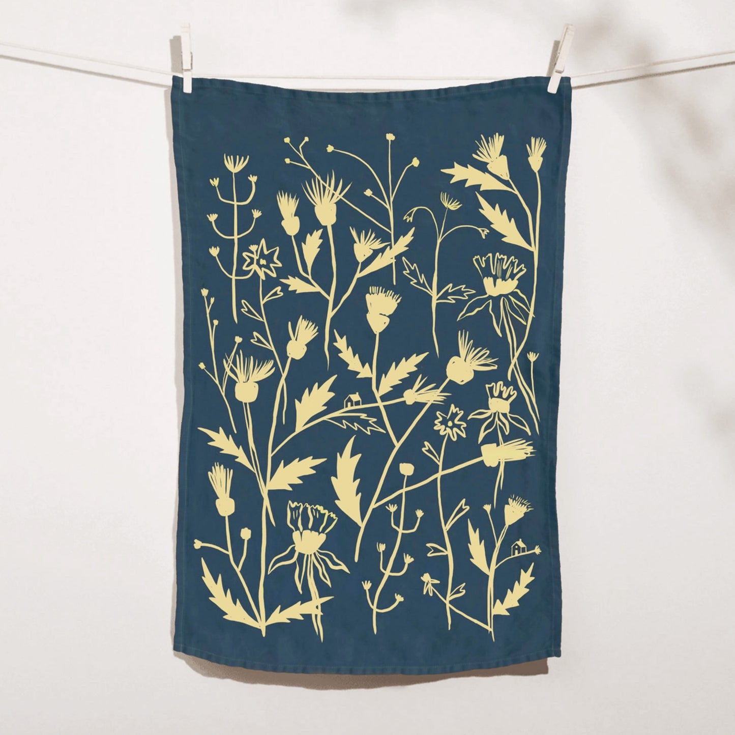 Wild Weeds Linen Tea Towel