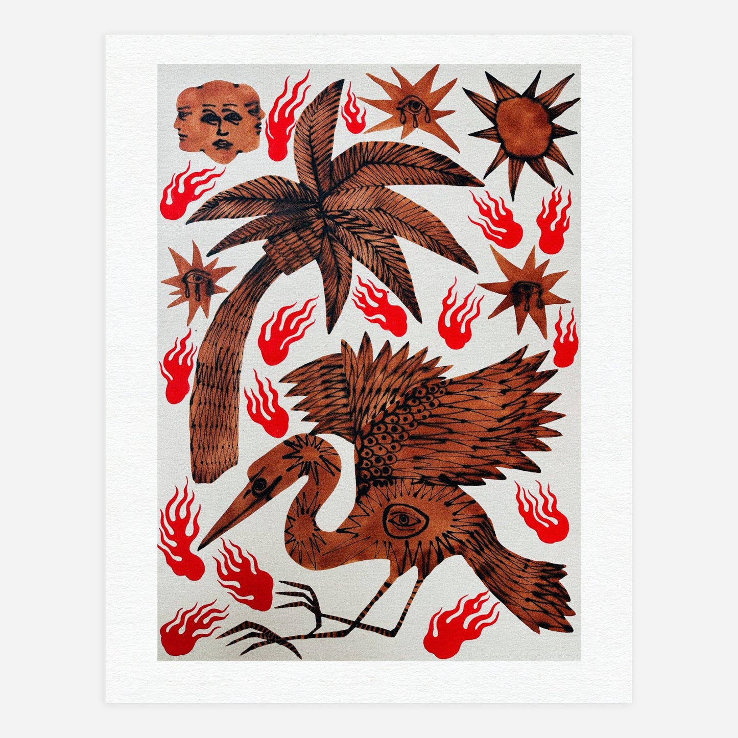 Looking for a safe place to/ Islands of fire print