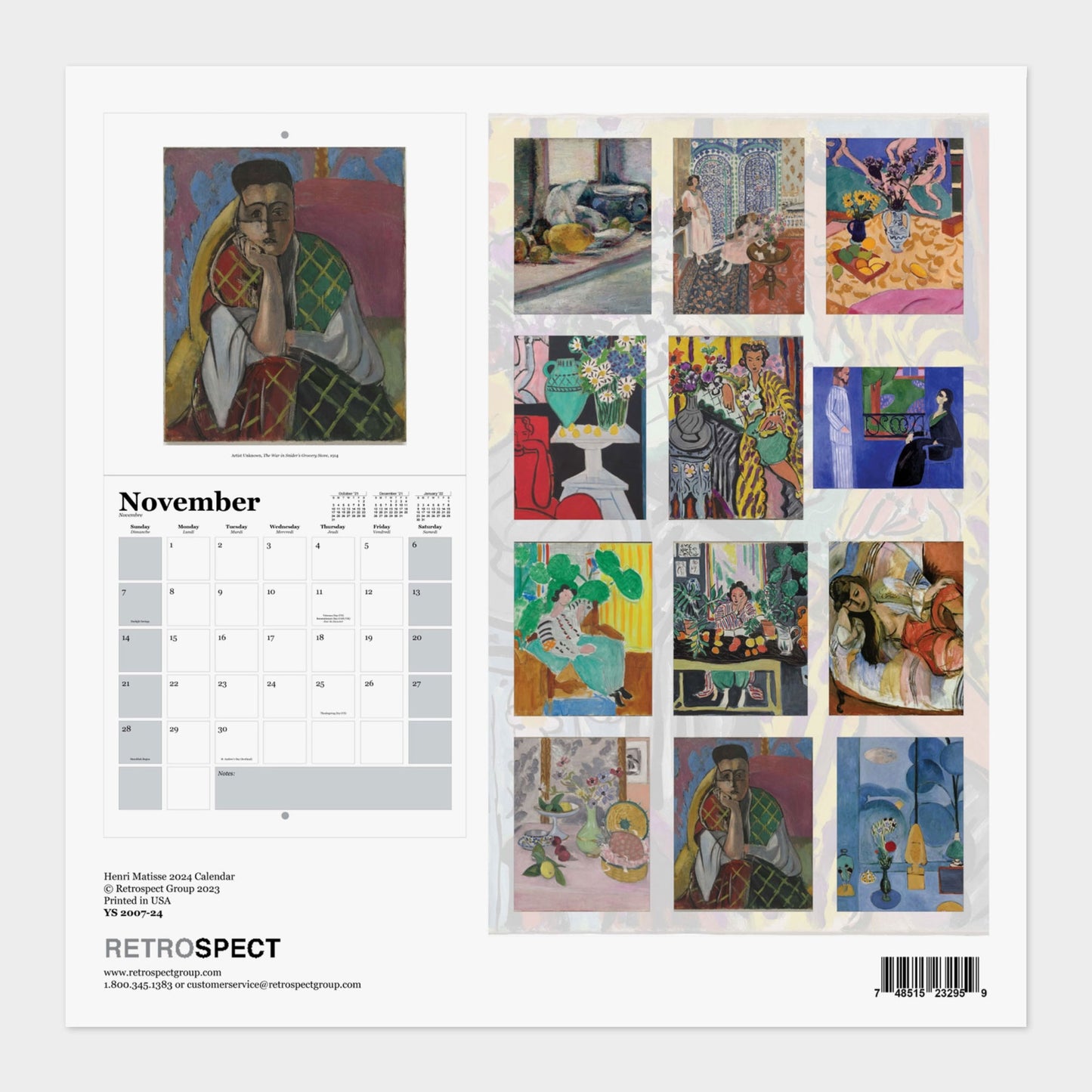 Henri Matisse 2024 Square Calendar