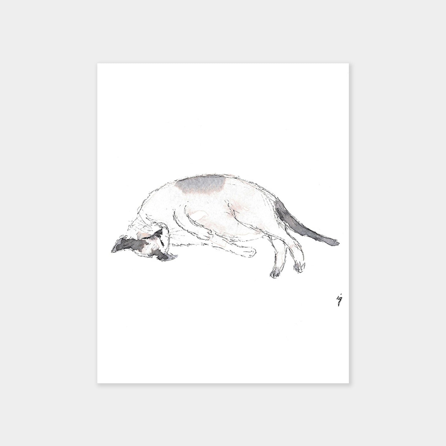 Sleepy Cat Card