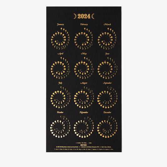 2024 Black & Gold Moon Calendar