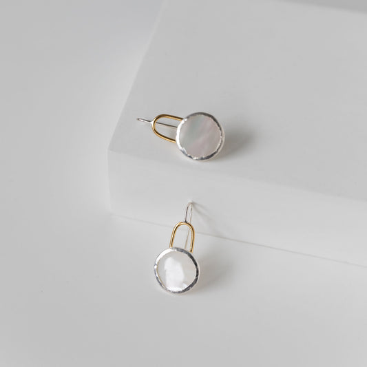 New Moon Earrings: Mother of Pearl