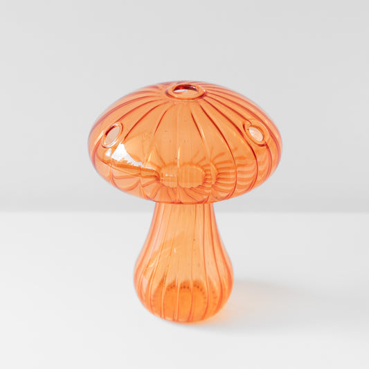 Glass Mushroom Bud Vase