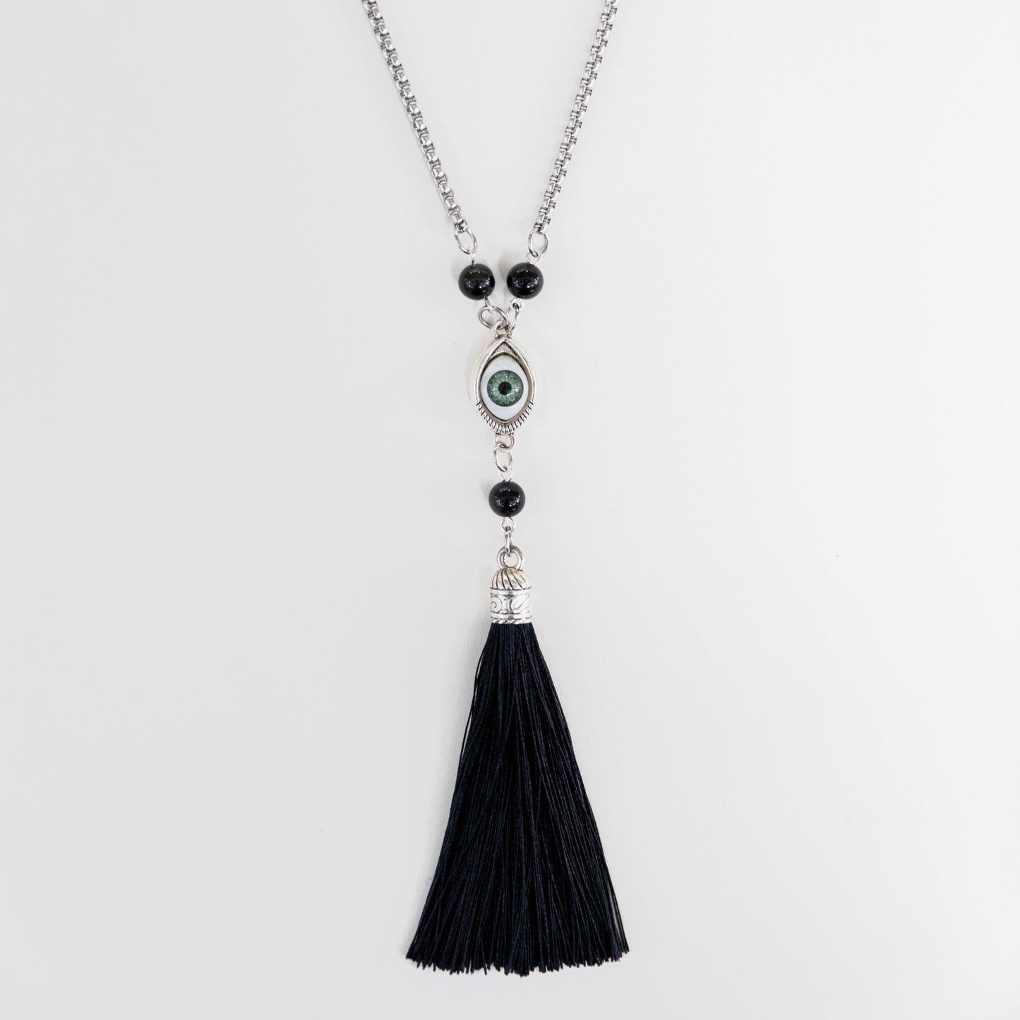 Evil Eye Tassel Necklace