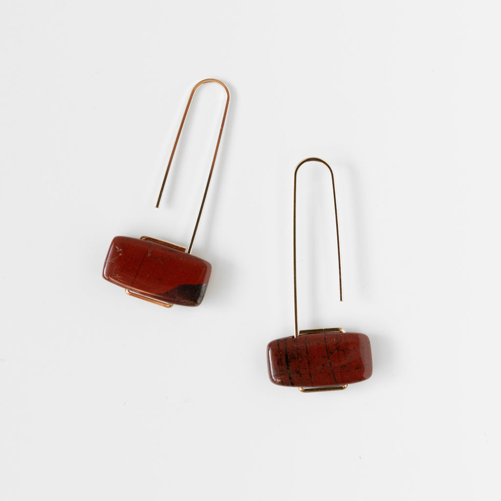 Red Jasper Marcel Earrings