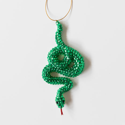 Jeweled Snake Ornament