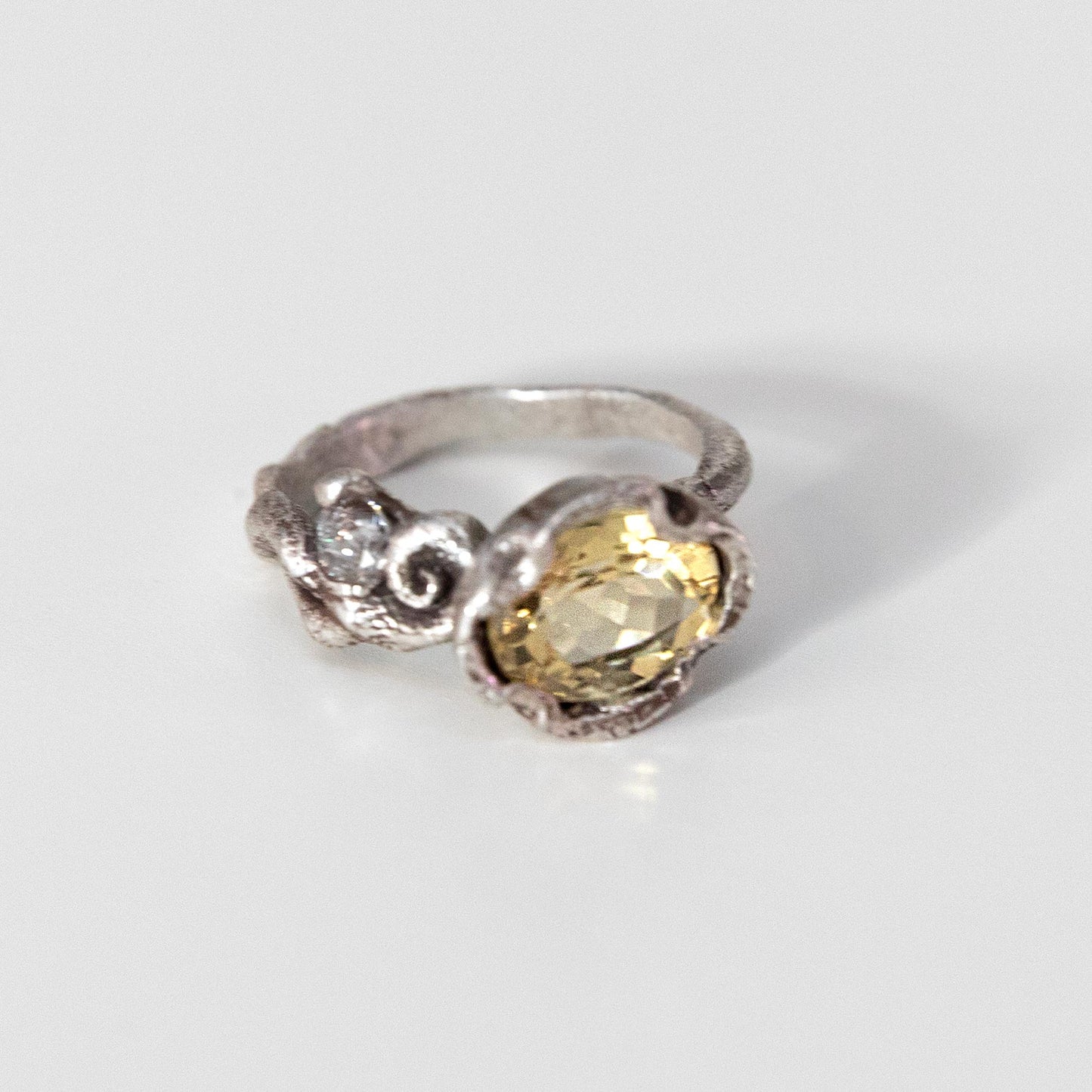 Spiral Citrine Ring