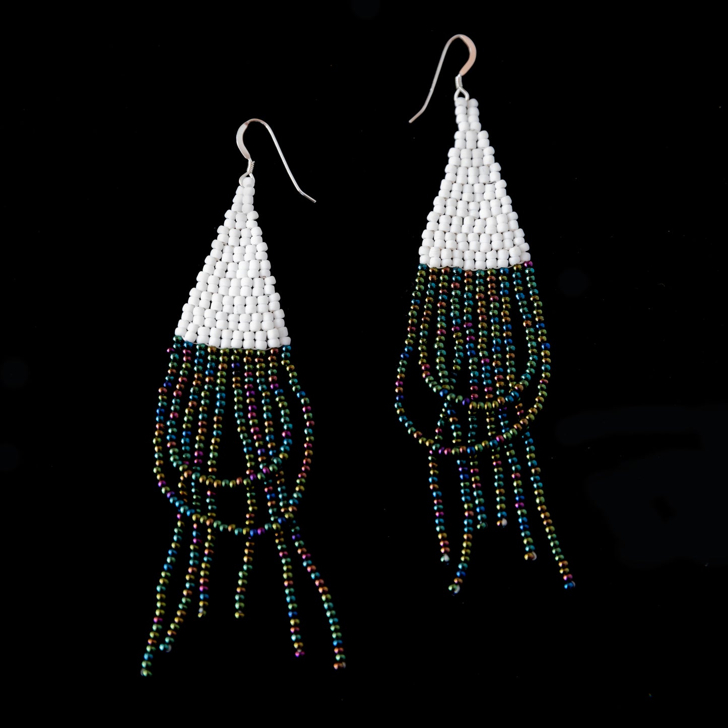 Peacock Beaded Earrings