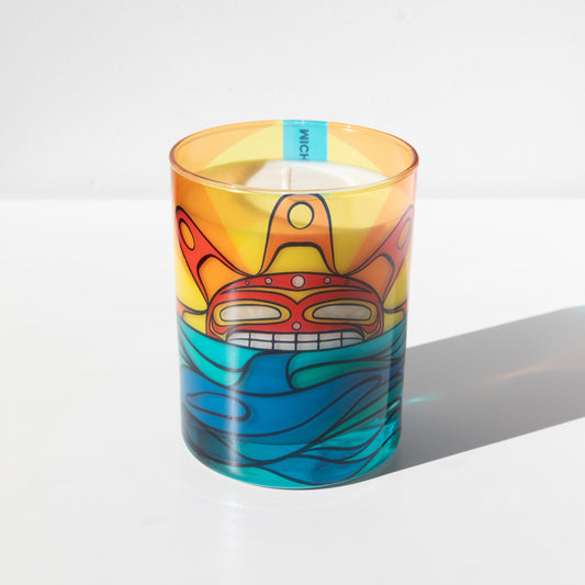 Sun and Orca Candle