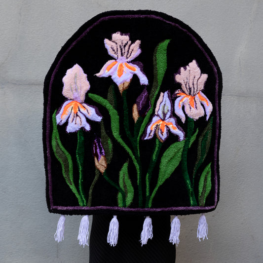 Purple Floral Tapestry with tassels