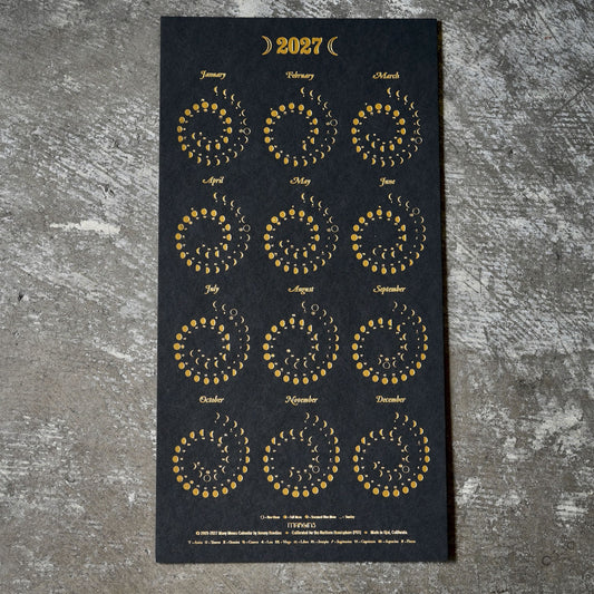 2027 Black and Gold Calendar