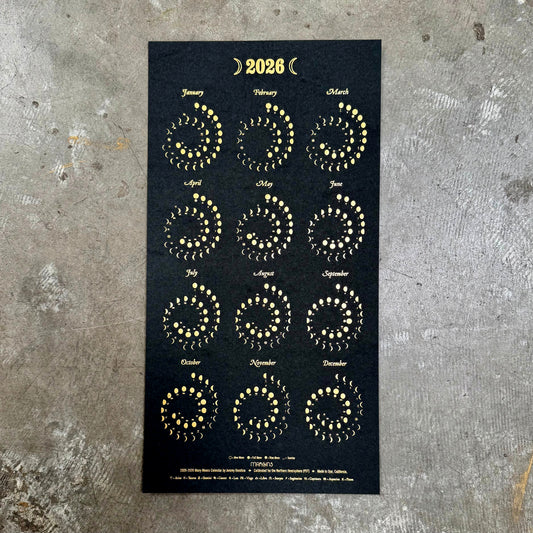 2026 Black and Gold Calendar