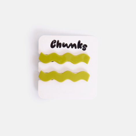 Allie Clips in Chartreuse