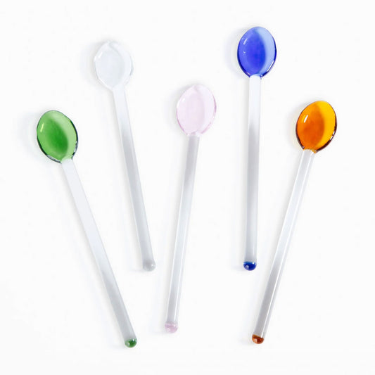 Colored Glass Tea Spoon