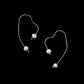 Squiggle Earrings with Freshwater Pearls