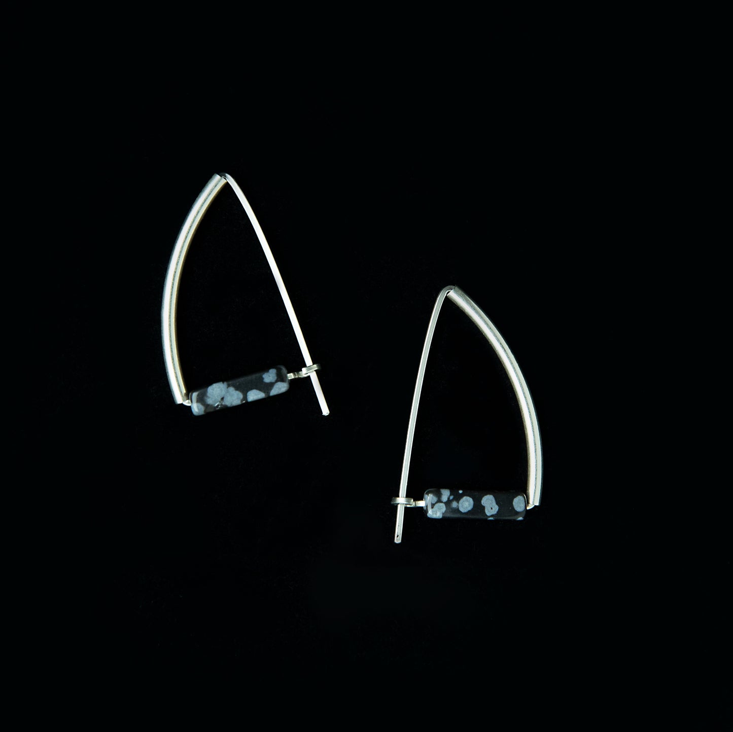 Snowflake Obsidian Ettore Earrings