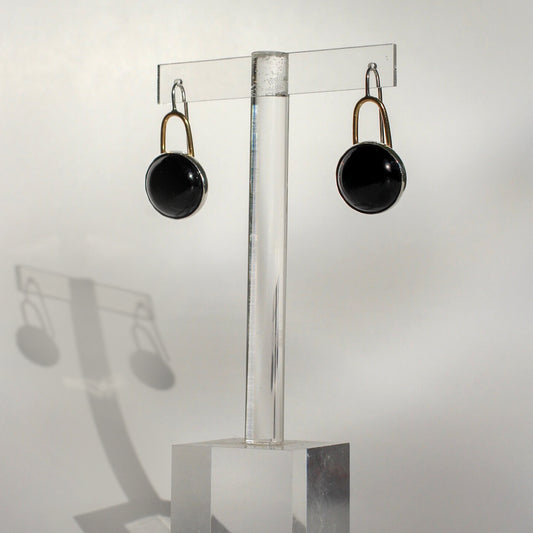 New Moon Earrings: Onyx